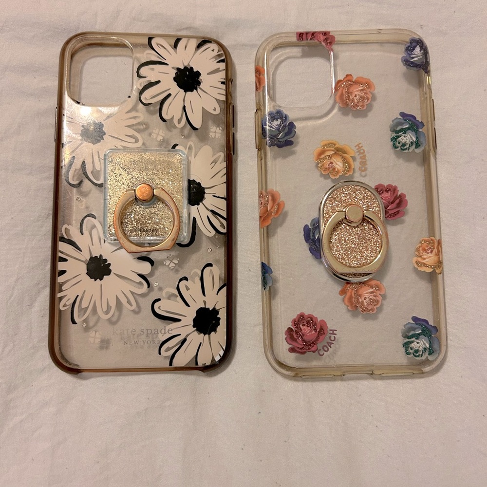 Kate Spade and COACH iphone 11 cases with rings